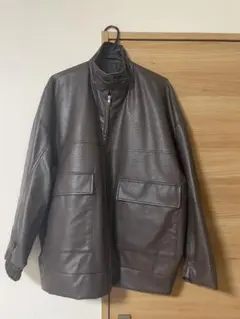 ブラウンレザーアウター