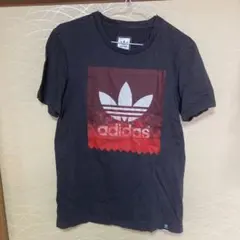 adidas ロゴ Tシャツ M 黒/赤　メンズM