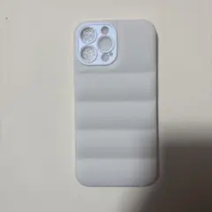 iPhone13pro Max用ケース ホワイト ダウンジャケット風