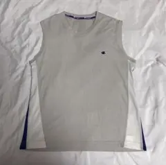 【古着】00s Champion グレー ノースリーブ Tシャツ