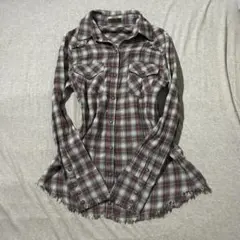 goa チェックシャツ フレアカット お兄系 V系 share spirit系