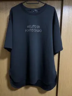 AQUA HISTORY ラインストーンロゴ Tシャツ ブラック 4L