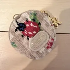 FEILER 刺繍小物入れ　サークルポーチ　チャーム　ハイジ　ベージュ