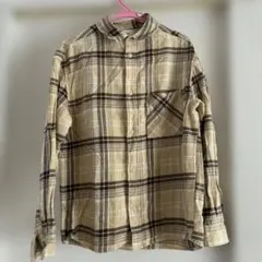 H&M チェック柄シャツ Sサイズ イエロー/ブラウン