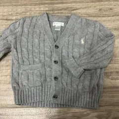 c*m様 グレー ケーブル編み カーディガン　ラルフローレン　12m