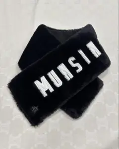 Munsingwear ブラックファー　マフラー　美品　ネックウォーマー