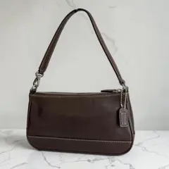 COACH コーチ アクセサリーポーチ 7785 ハンドバッグ レザー ブラウン