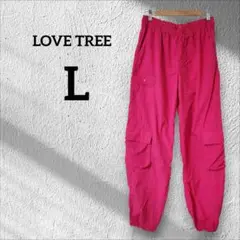 LOVE TREE【L】ピンク カーゴパンツポケット充実◎アウトドア山海