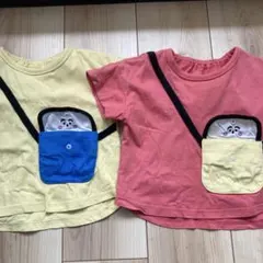 シナぷしゅ　GU Tシャツ2枚セット（イエロー・赤）80