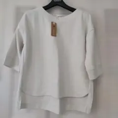 Maple feel 五分袖カットソー グレージュ M