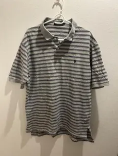 Polo by Ralph Lauren グレーストライプポロシャツ LLサイズ