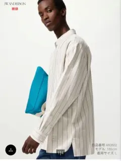 【美品】UNIQLO JWA オックスフォードオーバーサイズシャツ/ ストライプ