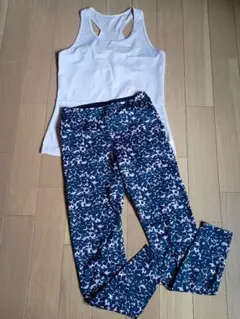 H&Mレオパード柄 ヨガウェアセット