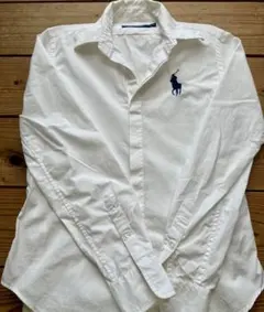 RALPH LAUREN ホワイトシャツ 緑ポロ馬刺繍レディースXS - メルカリ
