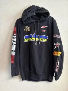 DIESEL レーシングパーカー ロゴ 55 ブラック ストリート S〜M相当