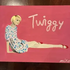 アクリル画【ツィッギー】