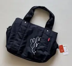zuccherox ミッフィー ブラック トートバッグ ボストンバック ナイロンのサムネイル