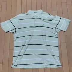 NAUTICA 半袖ポロシャツ ボーダー柄