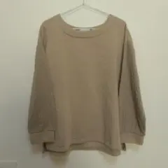 SEASON REARON ベージュ バルーンスリーブ 裏起毛 スウェット L