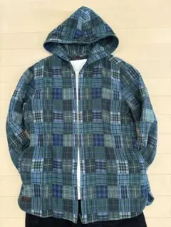 マドモアゼルノンノン　パッチワークフード付きパーカー