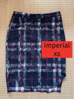 imperial インペリアル　チェックレース柄　タイトスカート　ストレッチ