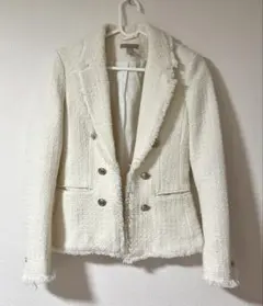 H＆M ホワイトツイードジャケット
