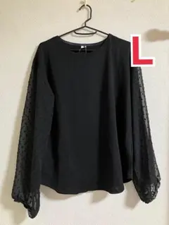しまむら ハートネック チュールT 長袖 Lサイズ