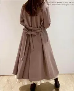 新品 アプワイザーリッシェ ベルテッドロングコート モカ