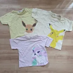 ポケモン イーブイ ピカチュウ ポニータ Tシャツ 110・130cm