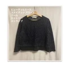 ビューティ&ユース ユナイテッドアローズ　ウール　カットソー　ストライプ