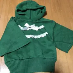 新品未使用⭐︎韓国子供服⭐︎フード付きリボンフリルニット⭐︎