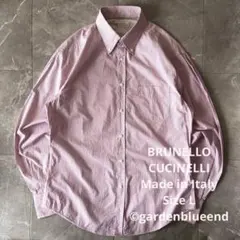 BRUNELLO CUCINELLI チェック ボタンダウンシャツ サイズLのサムネイル