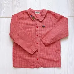 ミキハウス　ギンガムチェック長袖シャツ 110