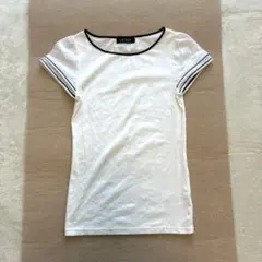 ローレンラルフローレン バイカラー フレンチスリーブ Tシャツ 白 Mサイズのサムネイル