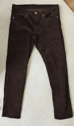 ダークブラウン コーデュロイパンツ