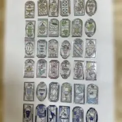 クーリア　グラスパーラー ステンドグラス ステッカー シール　全色36枚セット