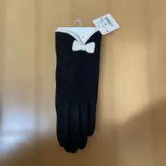 リボン付き黒手袋