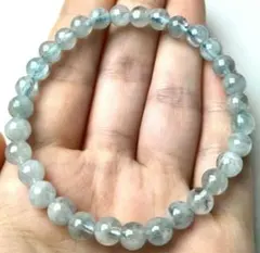 天然石 アクアマリン 14Mz ブレスレット 8mm - メルカリ