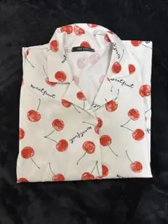 Avail サクランボ シャツ chipclip 白 赤