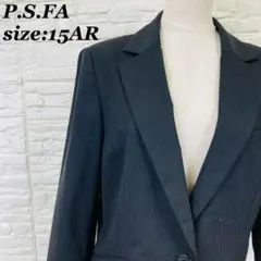 P.S.FA テーラードジャケット 15AR ブラック ストライプ【11614】のサムネイル
