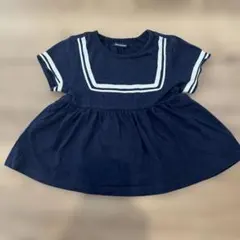 moujonjon セーラーカラー Tシャツ ネイビーのサムネイル