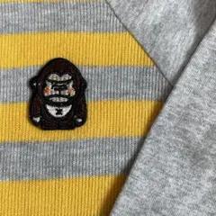 Xlarge ボーダーロンパース80