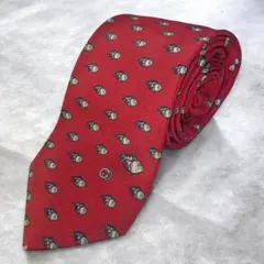 【訳あり】GUCCI グッチ ネクタイ イタリア製　ワインレッド