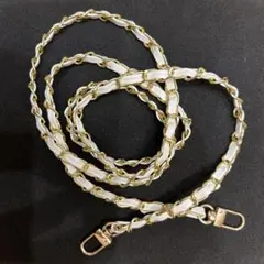 ホワイト ゴールド ショルダーストラップ