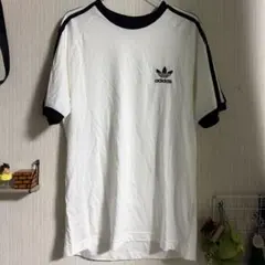 adidas ラグラン Tシャツ ホワイト/ブラック