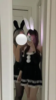 クリスマス コスプレ サンタ バニー ブラック お早めに‼️