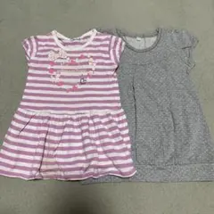 CROWN BANBY キッズ 半袖ワンピース 2枚セット 100のサムネイル