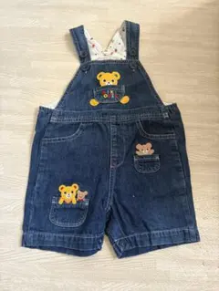 ミキハウス　mikihouse オーバーオール　デニム　80サイズ