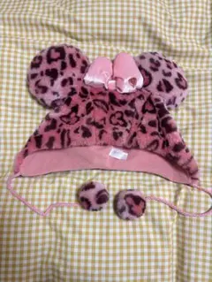 初心者様専用 美品「レア」　ミニー　ヒョウ柄ファンキャップ