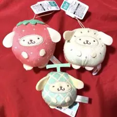 サンリオキャラクターズ フルーツきぐるみマスコット いちごメロン ポムポムプリン